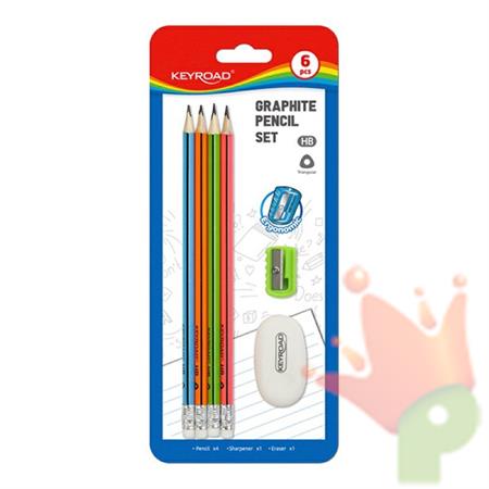 SET SCUOLA 4 MATITE HB TEMPERINO + GOMMA