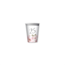 BICCHIERI 80 CC 25° ANNIVERSARIO FLORAL 8 PZ