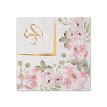 TOVAGLIOLI 50° ANNIVERSARIO FLORAL 25X25 CM 20 PZ