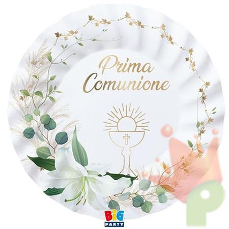 PIATTI PRIMA COMUNIONE LILY 8 PZ 25 CM