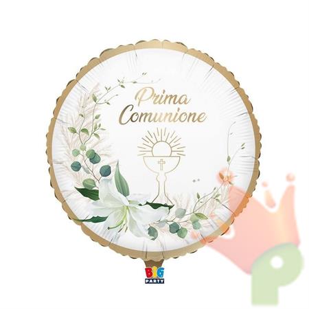 PALLONCINO MYLAR PRIMA COMUNIONE LILY 45 CM