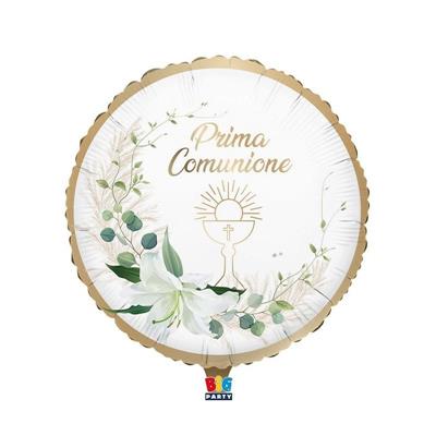 PALLONCINO MYLAR PRIMA COMUNIONE LILY 45 CM