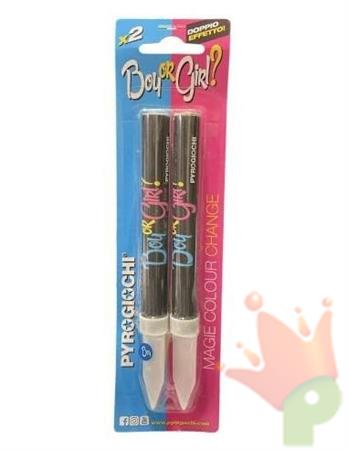 CANDELA FLAMBE' GENDER REVEAL BLU BOY MAGIE COLOUR CHANGE 2 PZ