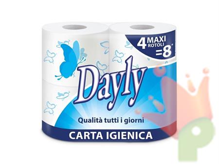 CARTA IGIENICA DAYLY 2 VELI 4 ROTOLI 340 STRAPPI