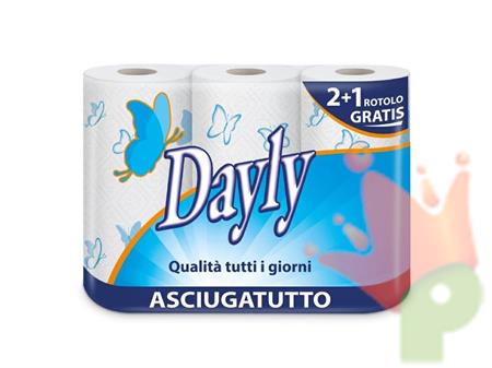 ASCIUGATUTTO DAYLY IN PURA CELLULOSA 3 ROTOLI 2 VELI