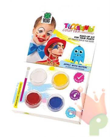 KIT TRUCCO CLOWN AD ACQUA CON PENNELLO