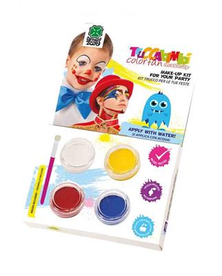 KIT TRUCCO CLOWN AD ACQUA CON PENNELLO