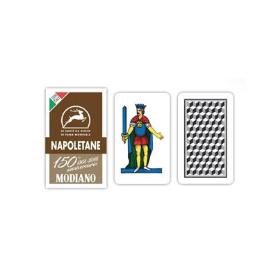 CARTE DA GIOCO NAPOLETANE MARRONE MODIANO 150° ANNIVERSARIO