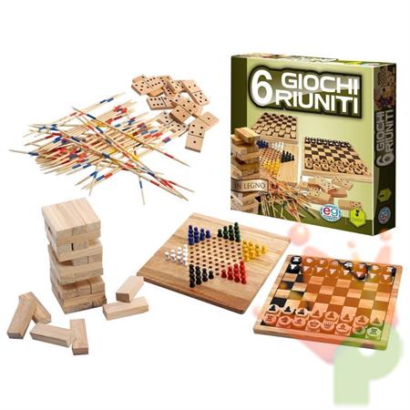 6 GIOCHI RIUNITI IN LEGNO