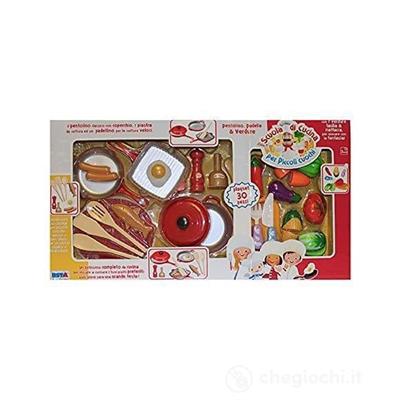 GIOCO SET CUCINA PLAYSET CON VERDURE ATTACCA STACCA 30 PZ