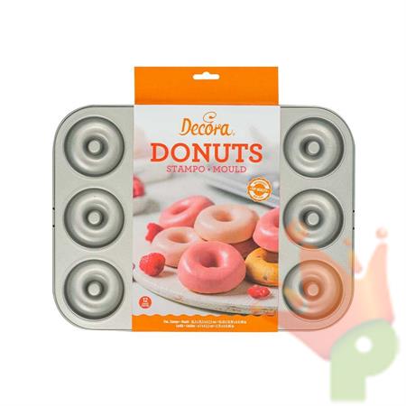 STAMPO ANTIADERENTE 12 CIAMBELLE DONUTS D. 7CM 35,5X26,5X2,5 CM