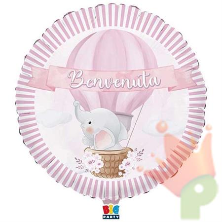 PALLONCINO MYLAR BENVENUTA 45 CM 18 INCH