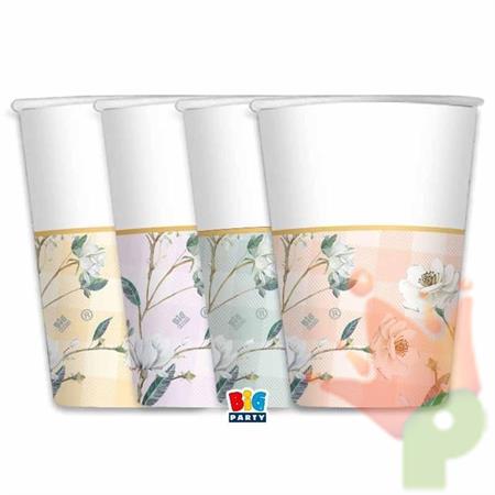 BICCHIERI FLORAL VICHY 8 PZ 200 CC