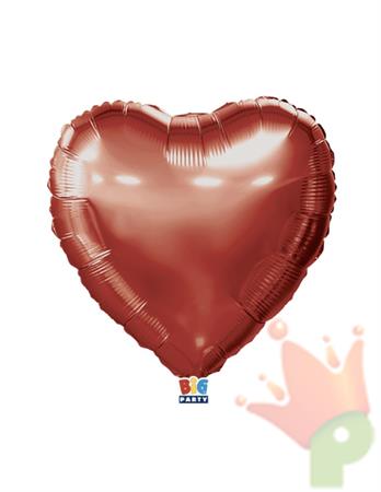 PALLONCINO MYLAR CUORE ROSSO METAL 45 CM