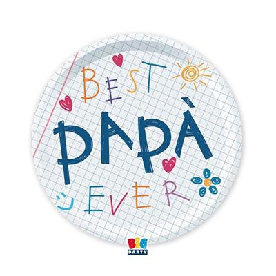 PIATTI AUGURI PAPà 6 PZ 18 CM