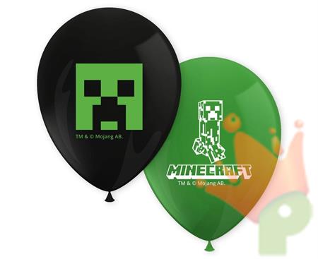 PALLONCINI LATTICE MINECRAFT 27 CM 8 PZ