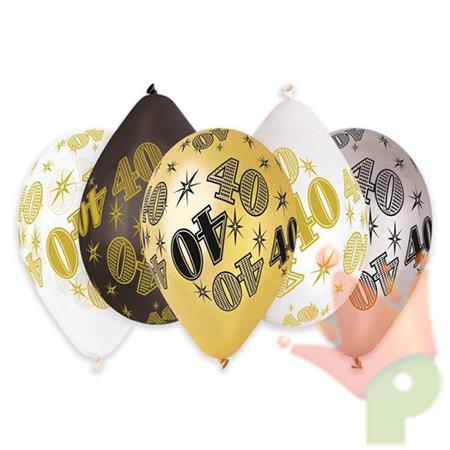 PALLONCINI ALL AROUND 12INCH 30CM 40 ANNI PRESTIGE 50PZ