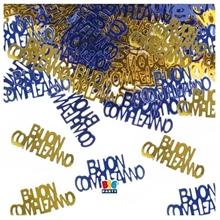 CORIANDOLI 15 GR BUON COMPLEANNO BLU ORO GLITTER