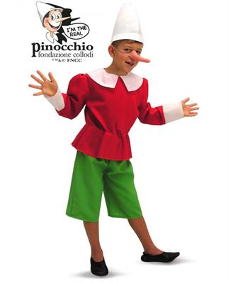 COSTUME PINOCCHIO TAGLIA VI 4-5 ANNI 114 CM