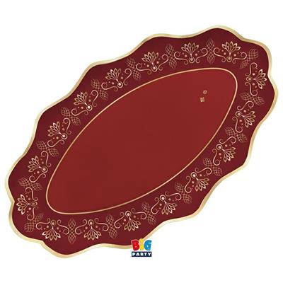 VASSOI NATALIZI IN CARTA ROYAL RED GOLD 36X20 CM 2 PZ