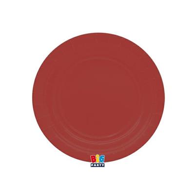 PIATTI ECOLOR ROSSO INTENSO 25 PZ 18 CM