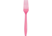 FORCHETTE IN PLASTICA ROSA 24 PZ