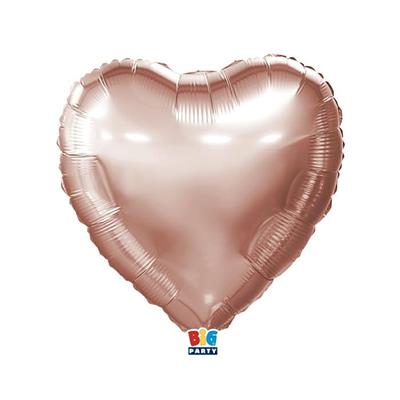 PALLONCINO MYLAR CUORE ROSE GOLD METAL 45 CM