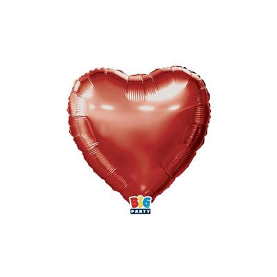 PALLONCINO MYLAR CUORE ROSSO METAL 25 CM 5 PZ