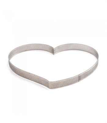 SAGOMA MICROFORATA CUORE 24X22X3,5 CM INOX