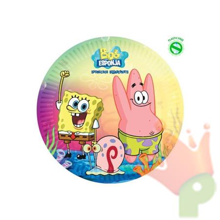 PIATTI SPONGEBOB 18 CM 8 PZ