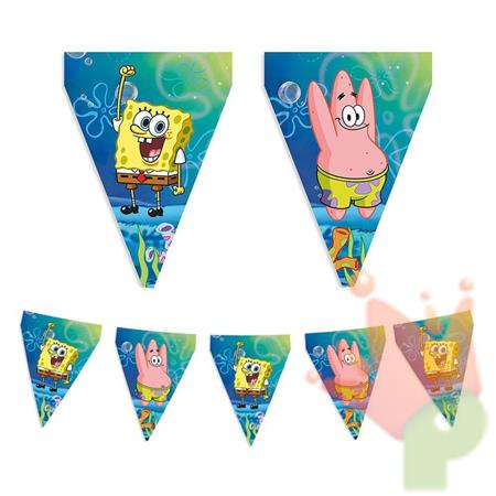 FESTONE BANDIERINE SPONGEBOB 9 BANDIERINE 20X30 CM 3 MT