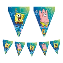 FESTONE BANDIERINE SPONGEBOB 9 BANDIERINE 20X30 CM 3 MT