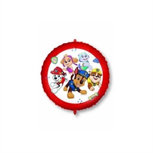 PALLONCINO MYLAR PAW PATROL 45 CM CON PESETTO E NASTRINO