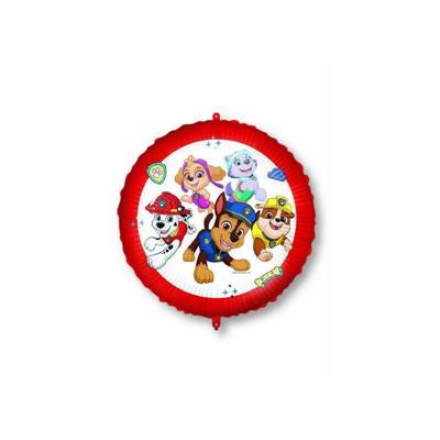 PALLONCINO MYLAR PAW PATROL 45 CM CON PESETTO E NASTRINO