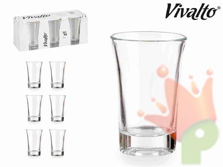 BICCHIERINI IN VETRO 40 ML 6 PZ