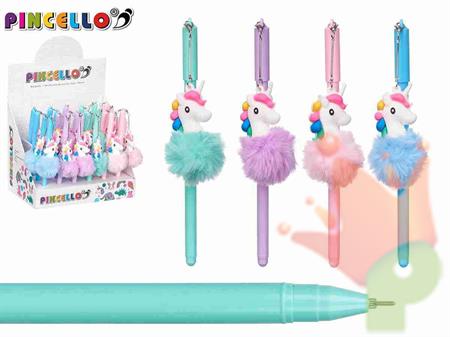 PENNA POM PON UNICORNO COLORE ASSORTITO