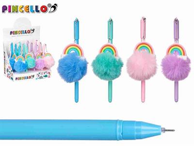 PENNA POMPON ARCOBALENO COLORE ASSORTITO