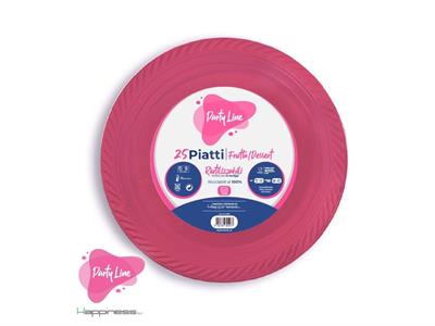 PIATTI DESSERT FUCSIA 17 CM 25 PZ