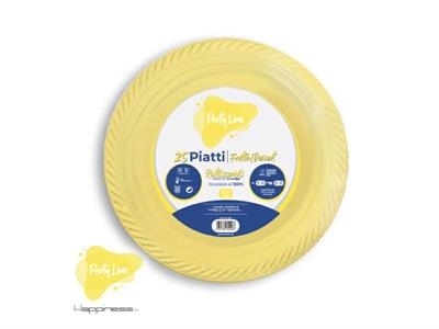 PIATTI DESSERT GIALLI 17 CM 25 PZ