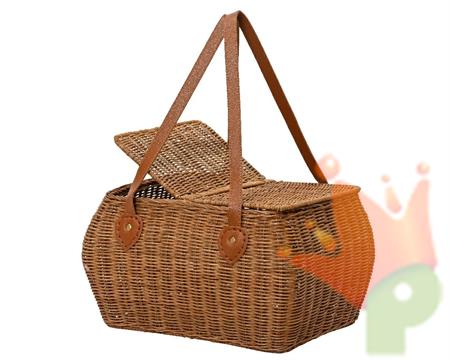 CESTINO PIC-NIC IN RATTAN H.23X31X28 CM