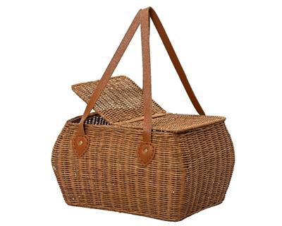 CESTINO PIC-NIC IN RATTAN H.23X31X28 CM