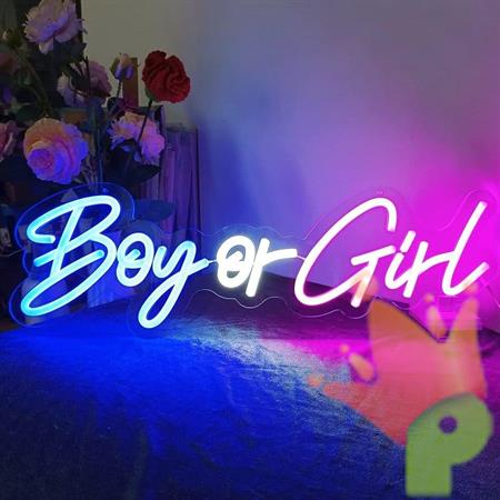 LED NEON GENDER REVEAL BOY OR GIRL