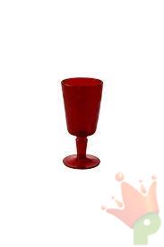 BICCHIERE CALICE MEMENTO ROSSO H.15,5 CM METACRILATO