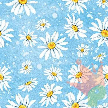 TOVAGLIOLI 3V 33X33 DAISIES BLUE 20PZ