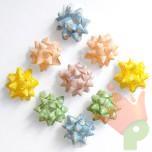 STELLE ADESIVE COLORE ASSORTITO DECORO FIORI 15 MM 50 PZ