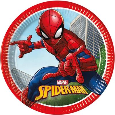 PIATTI IN CARTA SPIDERMAN CRIME FIGHTER 8 PZ 23 CM