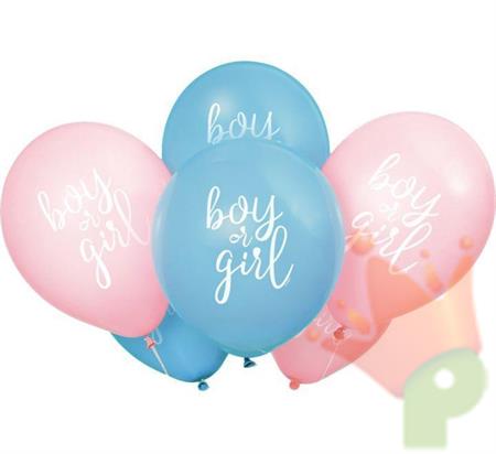 PALLONCINI LATTICE GENDER REVEAL 8 PZ 12 INCH 30 CM