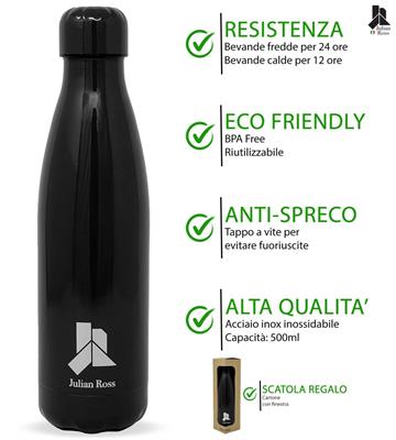 BORRACCIA TERMICA NERA JULIAN ROSS 500 ML