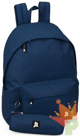 ZAINO MONOSCOMPARTO 43 CM + ASTUCCIO TOMBOLINO BLUE JULIAN ROSS