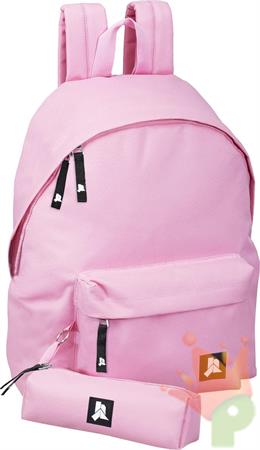 ZAINO MONOSCOMPARTO 43 CM + ASTUCCIO TOMBOLINO ROSA JULIAN ROSS